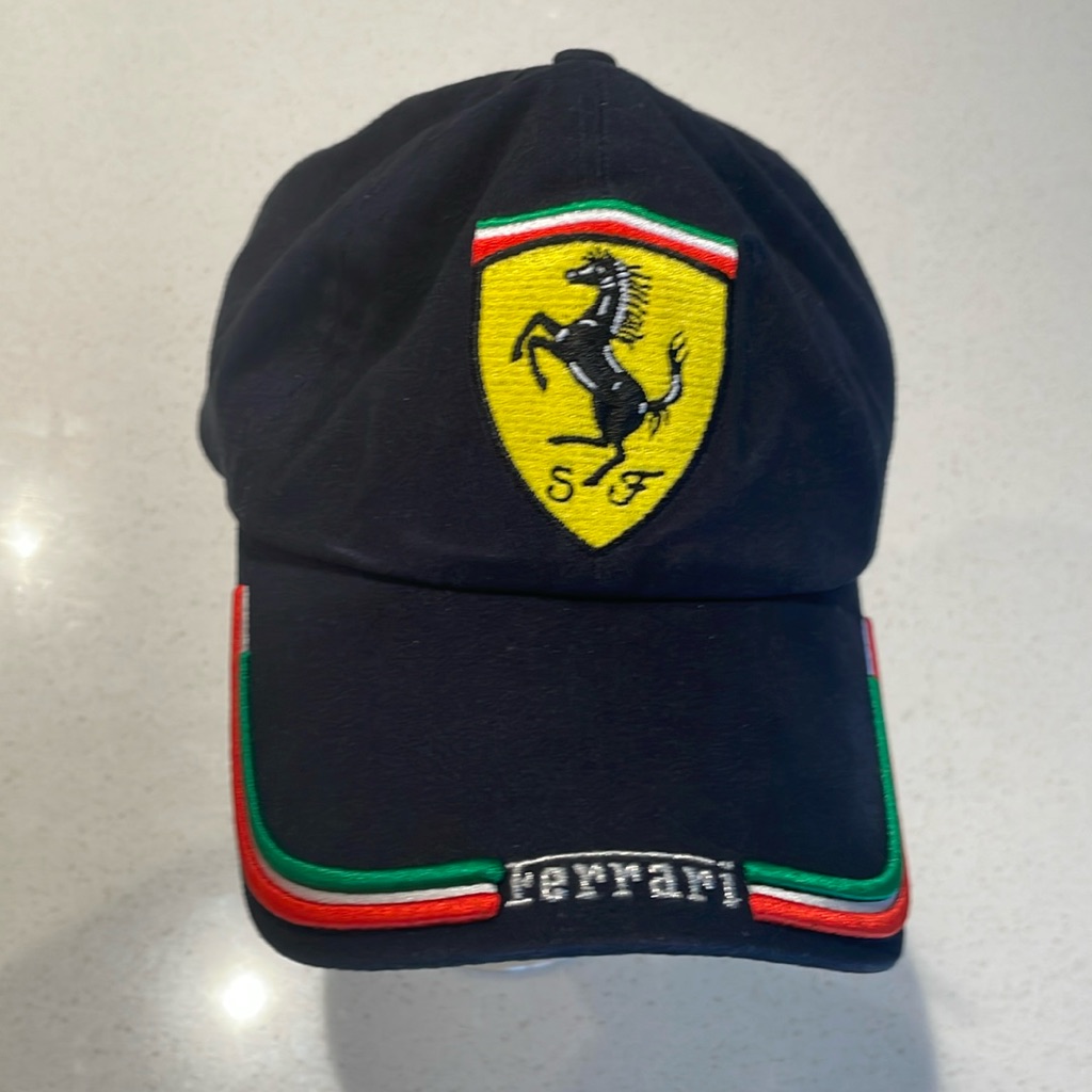Official Ferrari Strapback Navy Blue Baseball Cap